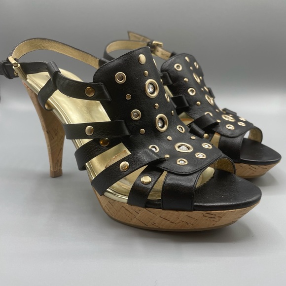 Michael Kors Strappy Heels with Crystals - Size 8 - Picture 5 of 7